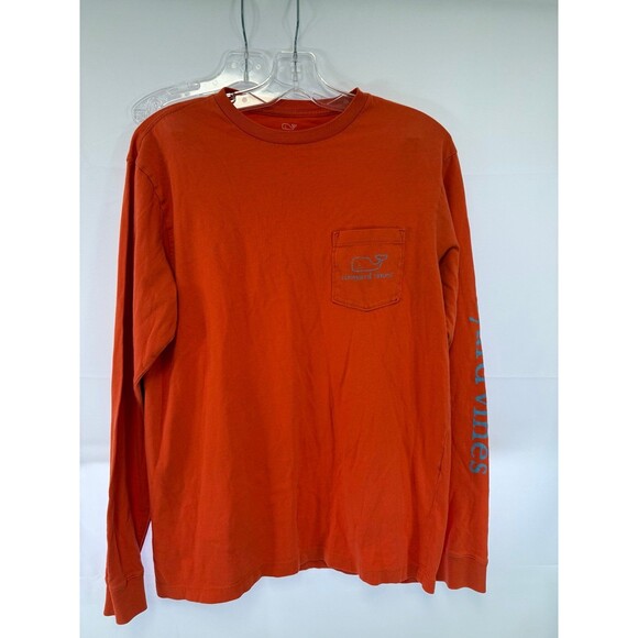 Vineyard Vines Men’s Size Small Long Sleeve Shirt Orange - Picture 1 of 4